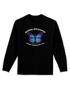 Autism Awareness - Puzzle Piece Butterfly Adult Long Sleeve Dark T-Shirt-TooLoud-Black-Small-Davson Sales