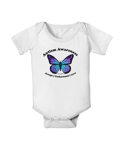 Autism Awareness - Puzzle Piece Butterfly Baby Romper Bodysuit-Baby Romper-TooLoud-White-06-Months-Davson Sales