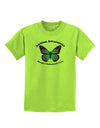 Autism Awareness - Puzzle Piece Butterfly Childrens T-Shirt-Childrens T-Shirt-TooLoud-Lime-Green-X-Small-Davson Sales