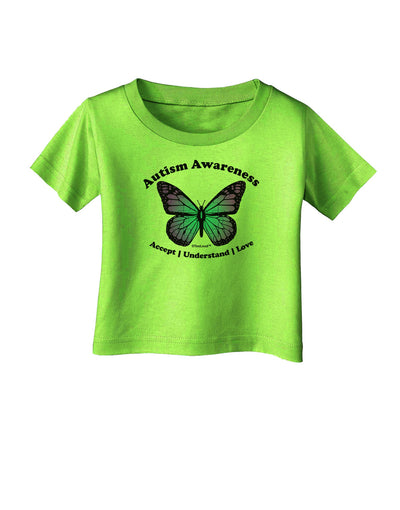 Autism Awareness - Puzzle Piece Butterfly Infant T-Shirt-Infant T-Shirt-TooLoud-Lime-Green-06-Months-Davson Sales