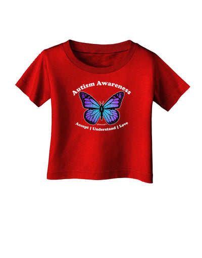 Autism Awareness - Puzzle Piece Butterfly Infant T-Shirt Dark-Infant T-Shirt-TooLoud-Red-06-Months-Davson Sales