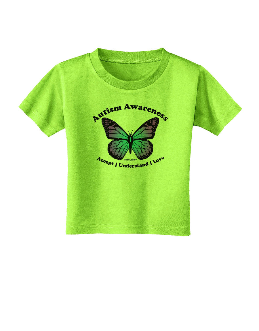 Autism Awareness - Puzzle Piece Butterfly Toddler T-Shirt-Toddler T-Shirt-TooLoud-White-2T-Davson Sales