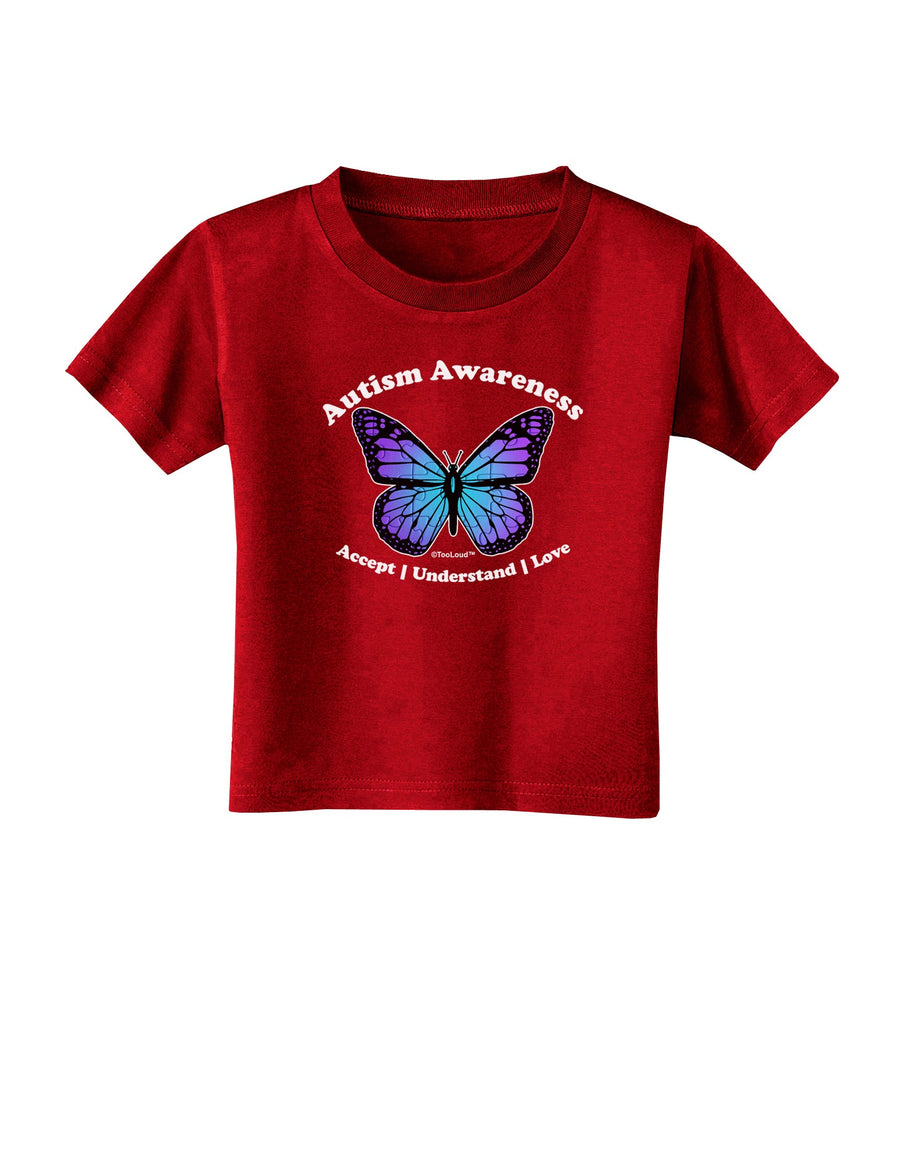 Autism Awareness - Puzzle Piece Butterfly Toddler T-Shirt Dark-Toddler T-Shirt-TooLoud-Black-2T-Davson Sales