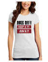 BACK OFF Keep 6 Feet Away Juniors Petite T-Shirt-Womens T-Shirt-TooLoud-White-Juniors Fitted X-Small-Davson Sales