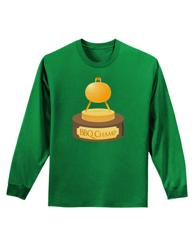 BBQ Champ - Golden Grill Trophy Adult Long Sleeve Dark T-Shirt by TooLoud-TooLoud-Kelly-Green-Small-Davson Sales