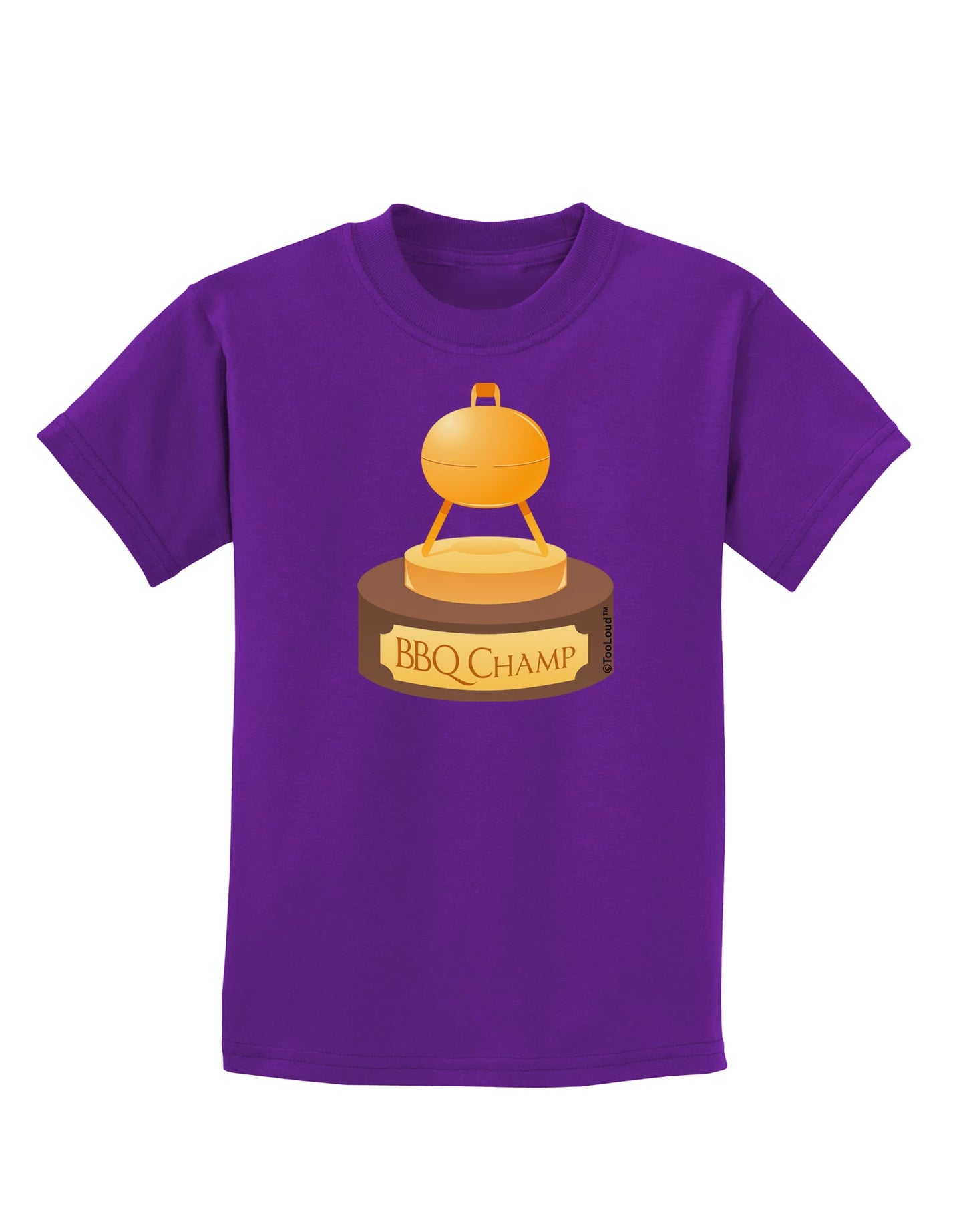 BBQ Champ - Golden Grill Trophy Childrens Dark T-Shirt by TooLoud-Childrens T-Shirt-TooLoud-Purple-X-Small-Davson Sales
