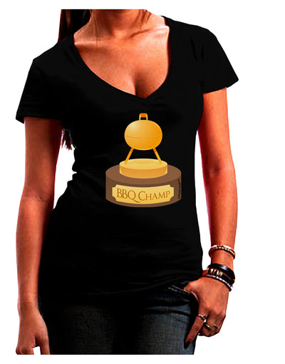 BBQ Champ - Golden Grill Trophy Juniors V-Neck Dark T-Shirt by TooLoud-Womens V-Neck T-Shirts-TooLoud-Black-Juniors Fitted Small-Davson Sales