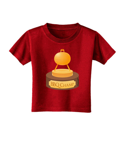 BBQ Champ - Golden Grill Trophy Toddler T-Shirt Dark by TooLoud-Toddler T-Shirt-TooLoud-Red-2T-Davson Sales