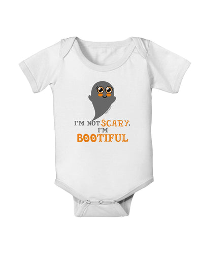 BOOtiful Ghost Orange Baby Romper Bodysuit-Baby Romper-TooLoud-White-18-Months-Davson Sales