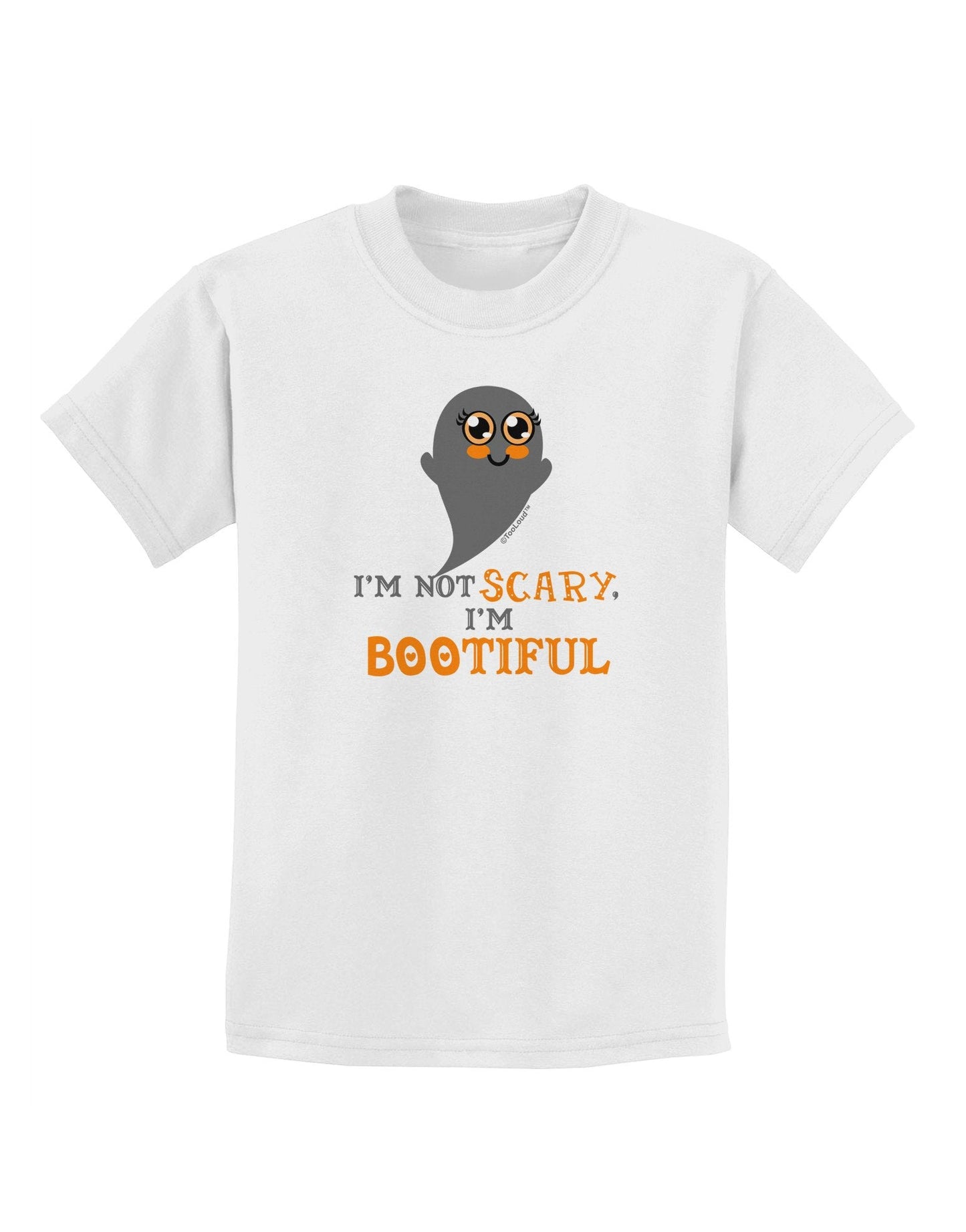 BOOtiful Ghost Orange Childrens T-Shirt-Childrens T-Shirt-TooLoud-White-X-Large-Davson Sales