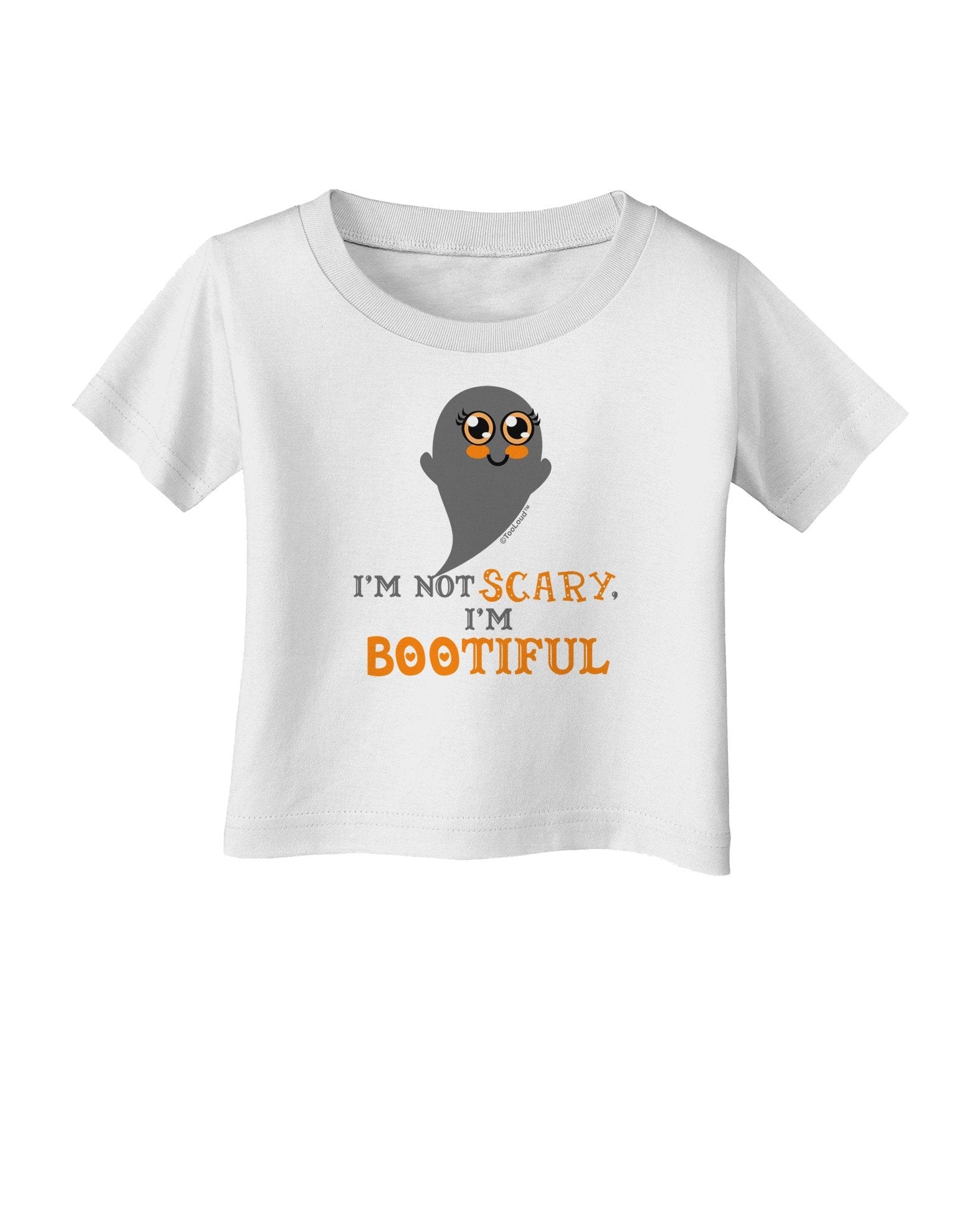 BOOtiful Ghost Orange Infant T-Shirt-Infant T-Shirt-TooLoud-White-18-Months-Davson Sales
