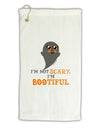 BOOtiful Ghost Orange Micro Terry Gromet Golf Towel 16 x 25 inch-Golf Towel-TooLoud-White-Davson Sales