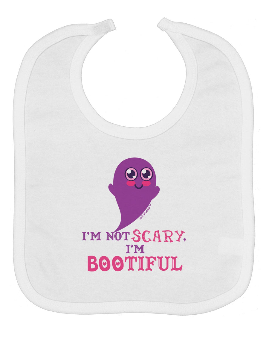 BOOtiful Ghost Purple Baby Bib