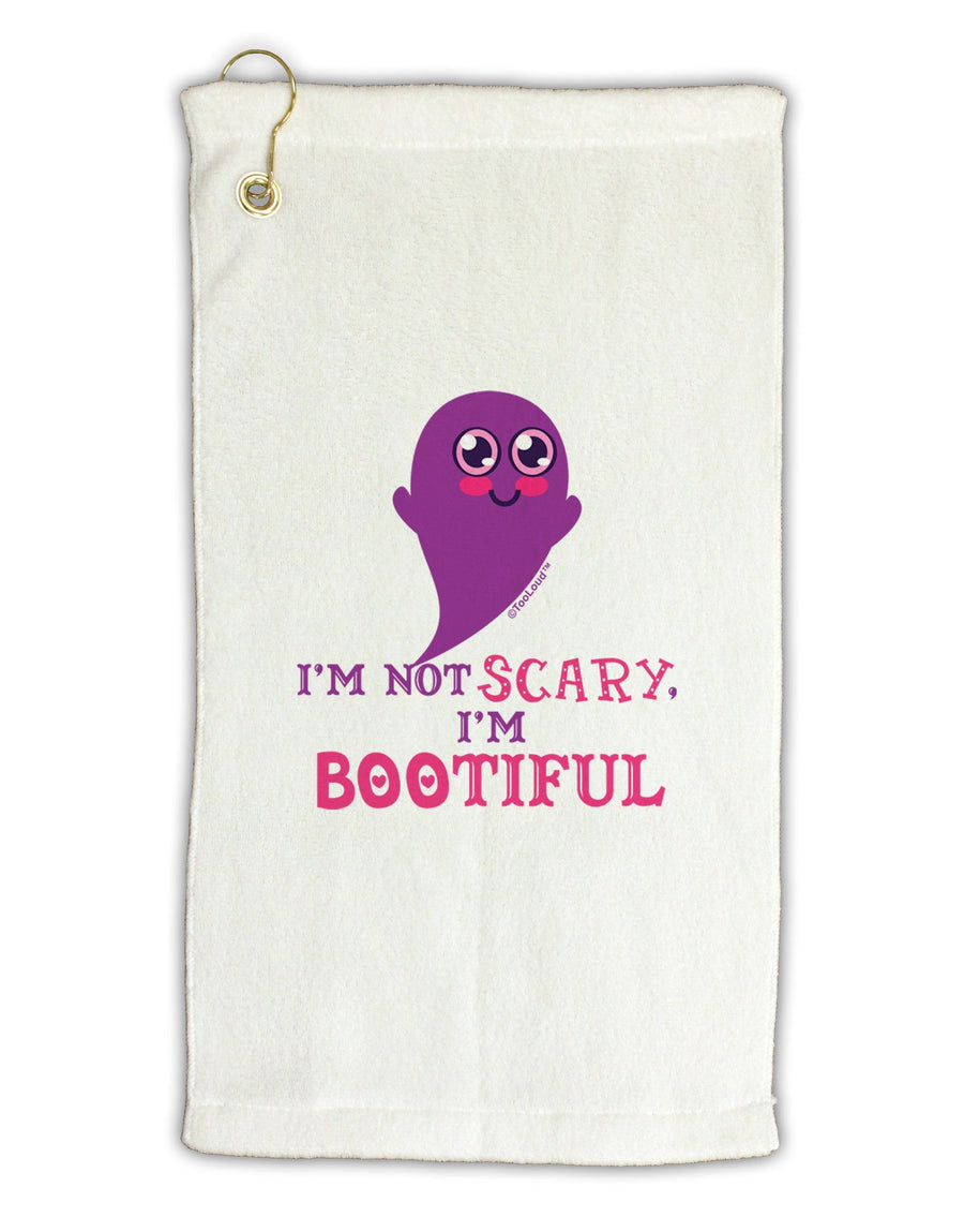 BOOtiful Ghost Purple Micro Terry Gromet Golf Towel 16 x 25 inch-Golf Towel-TooLoud-White-Davson Sales