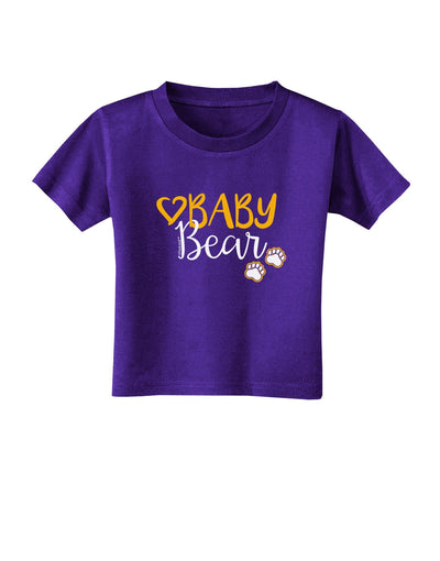 Baby Bear Paws Toddler T-Shirt Dark-Toddler T-Shirt-TooLoud-Purple-4T-Davson Sales