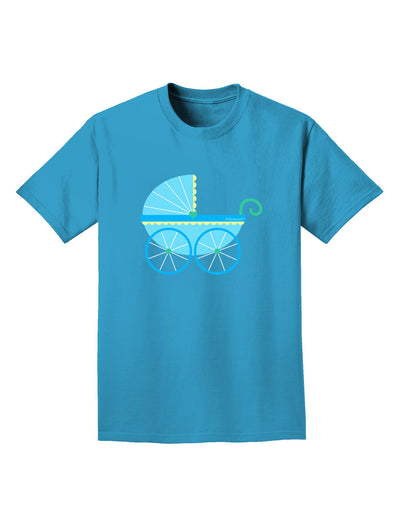 Baby Boy Carriage Adult Dark T-Shirt-Mens T-Shirt-TooLoud-Turquoise-Small-Davson Sales