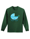 Baby Boy Carriage Adult Long Sleeve Dark T-Shirt-TooLoud-Dark-Green-Small-Davson Sales