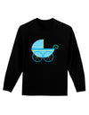 Baby Boy Carriage Adult Long Sleeve Dark T-Shirt-TooLoud-Black-Small-Davson Sales