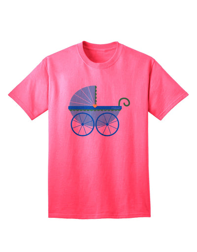 Baby Boy Carriage Adult T-Shirt-Mens T-Shirt-TooLoud-Neon-Pink-Small-Davson Sales