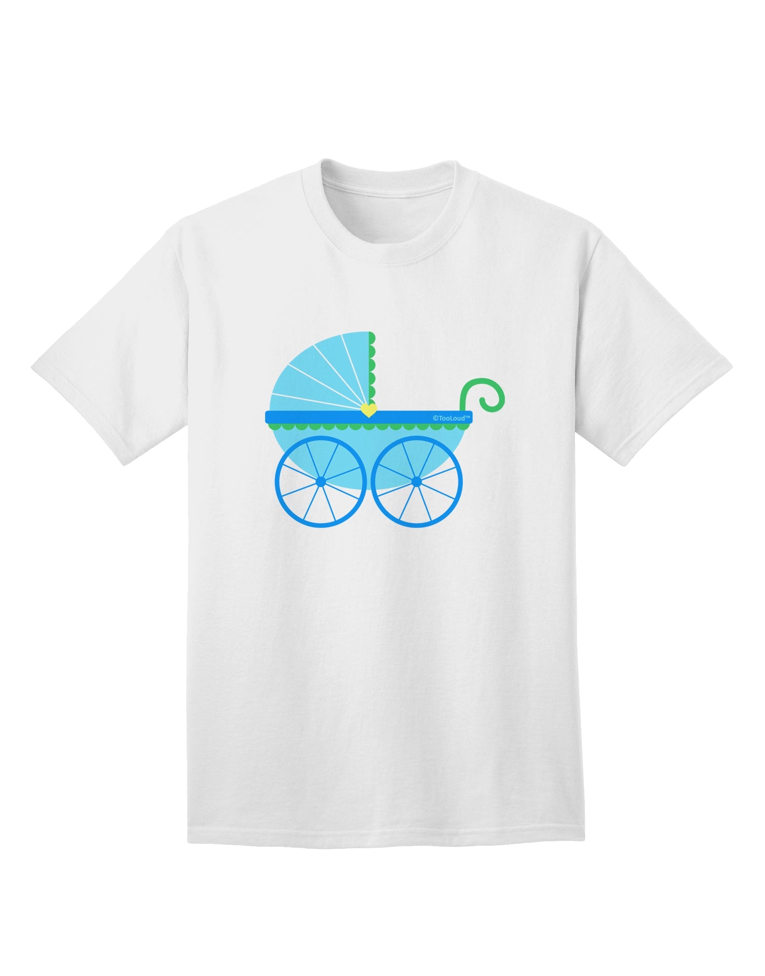Baby Boy Carriage Adult T-Shirt-Mens T-Shirt-TooLoud-White-Small-Davson Sales