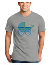 Baby Boy Carriage Adult V-Neck T-shirt-Mens V-Neck T-Shirt-TooLoud-HeatherGray-Small-Davson Sales