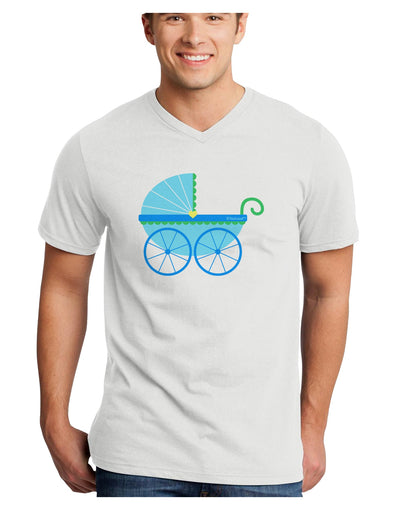 Baby Boy Carriage Adult V-Neck T-shirt-Mens V-Neck T-Shirt-TooLoud-White-Small-Davson Sales