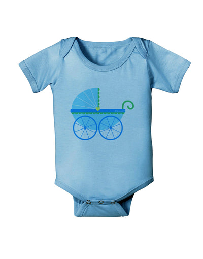 Baby Boy Carriage Baby Romper Bodysuit-Baby Romper-TooLoud-Light-Blue-06-Months-Davson Sales