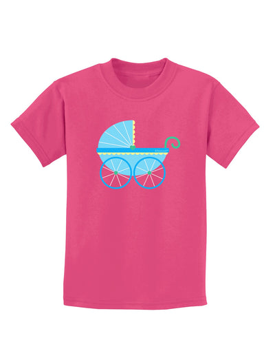 Baby Boy Carriage Childrens Dark T-Shirt-Childrens T-Shirt-TooLoud-Sangria-X-Small-Davson Sales