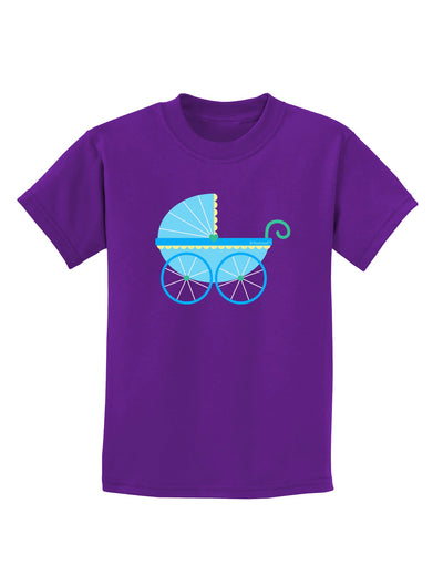 Baby Boy Carriage Childrens Dark T-Shirt-Childrens T-Shirt-TooLoud-Purple-X-Small-Davson Sales