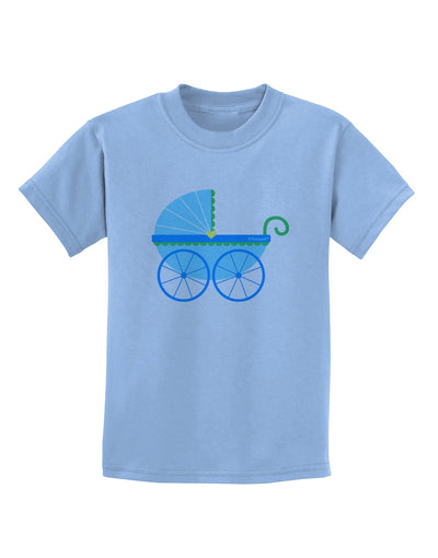 Baby Boy Carriage Childrens T-Shirt-Childrens T-Shirt-TooLoud-Light-Blue-X-Small-Davson Sales