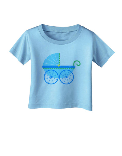 Baby Boy Carriage Infant T-Shirt-Infant T-Shirt-TooLoud-Aquatic-Blue-06-Months-Davson Sales