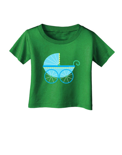 Baby Boy Carriage Infant T-Shirt Dark-Infant T-Shirt-TooLoud-Clover-Green-06-Months-Davson Sales