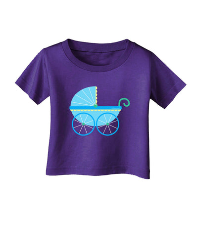 Baby Boy Carriage Infant T-Shirt Dark-Infant T-Shirt-TooLoud-Purple-06-Months-Davson Sales