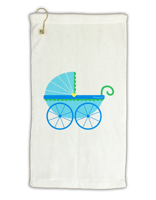 Baby Boy Carriage Micro Terry Gromet Golf Towel 16 x 25 inch-Golf Towel-TooLoud-White-Davson Sales
