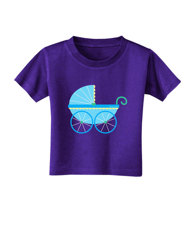 Baby Boy Carriage Toddler T-Shirt Dark-Toddler T-Shirt-TooLoud-Purple-2T-Davson Sales