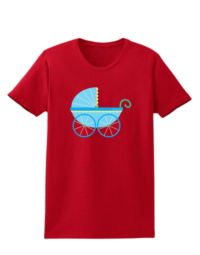 Baby Boy Carriage Womens Dark T-Shirt-TooLoud-Red-X-Small-Davson Sales