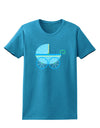 Baby Boy Carriage Womens Dark T-Shirt-TooLoud-Turquoise-X-Small-Davson Sales