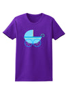 Baby Boy Carriage Womens Dark T-Shirt-TooLoud-Purple-X-Small-Davson Sales