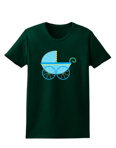 Baby Boy Carriage Womens Dark T-Shirt-TooLoud-Forest-Green-Small-Davson Sales