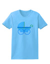 Baby Boy Carriage Womens T-Shirt-Womens T-Shirt-TooLoud-Aquatic-Blue-X-Small-Davson Sales