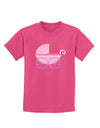 Baby Girl Carriage Childrens Dark T-Shirt-Childrens T-Shirt-TooLoud-Sangria-X-Small-Davson Sales