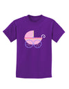 Baby Girl Carriage Childrens Dark T-Shirt-Childrens T-Shirt-TooLoud-Purple-X-Small-Davson Sales