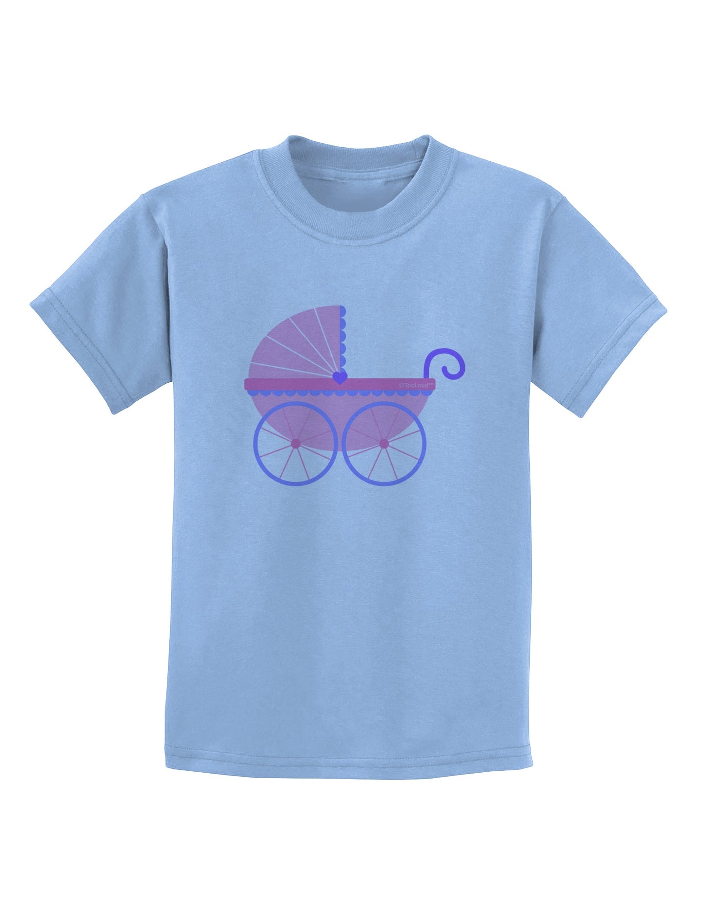 Baby Girl Carriage Childrens T-Shirt-Childrens T-Shirt-TooLoud-Light-Blue-X-Small-Davson Sales