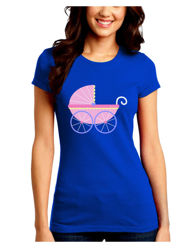 Baby Girl Carriage Juniors Crew Dark T-Shirt-T-Shirts Juniors Tops-TooLoud-Royal-Blue-Juniors Fitted Small-Davson Sales