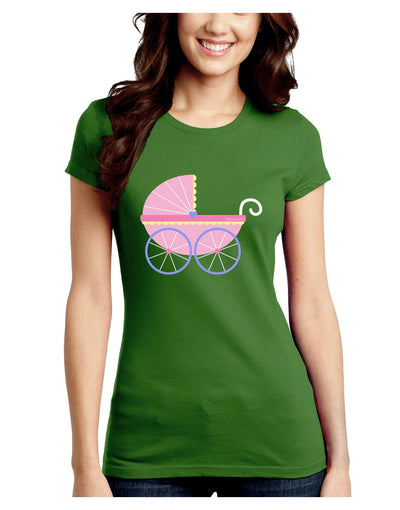 Baby Girl Carriage Juniors Crew Dark T-Shirt-T-Shirts Juniors Tops-TooLoud-Kiwi-Green-Juniors Fitted Small-Davson Sales