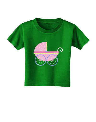 Baby Girl Carriage Toddler T-Shirt Dark-Toddler T-Shirt-TooLoud-Clover-Green-2T-Davson Sales