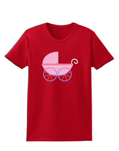 Baby Girl Carriage Womens Dark T-Shirt-TooLoud-Red-X-Small-Davson Sales