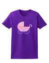 Baby Girl Carriage Womens Dark T-Shirt-TooLoud-Purple-X-Small-Davson Sales