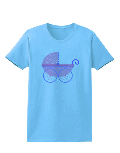 Baby Girl Carriage Womens T-Shirt-Womens T-Shirt-TooLoud-Aquatic-Blue-X-Small-Davson Sales