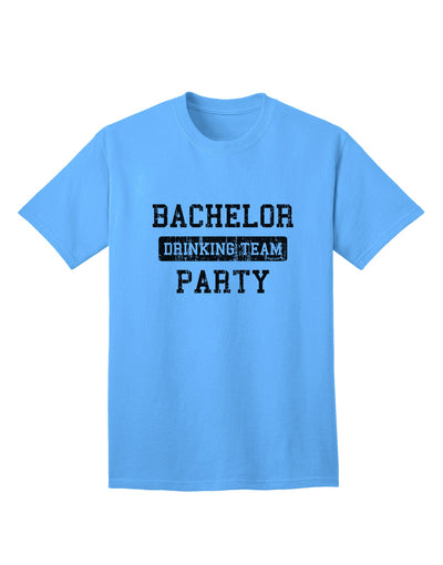 Bachelor Party Drinking Team - Distressed Adult T-Shirt-Mens T-Shirt-TooLoud-Aquatic-Blue-Small-Davson Sales